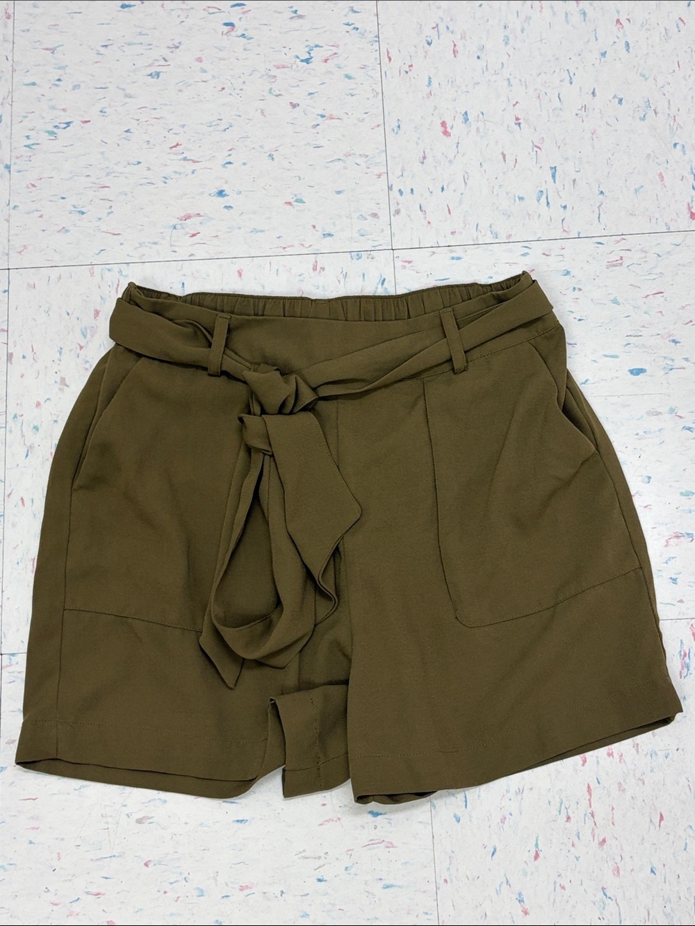 a new day Olive Tie-Waist High-Rise Women’s Shorts